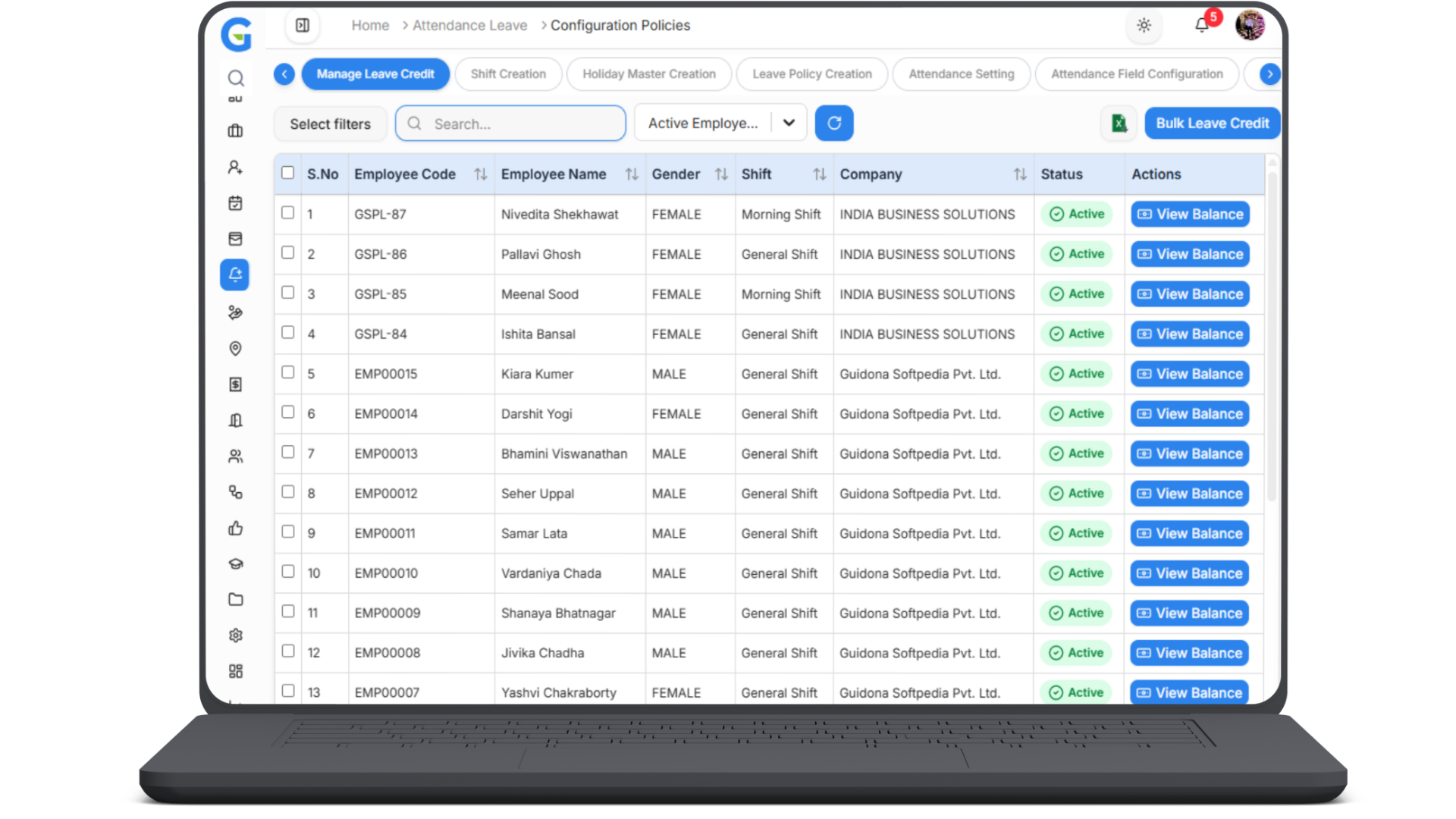 Attendance & Leave screenshot